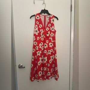 Sachin & Babi NWT red floral knee length dress size 6